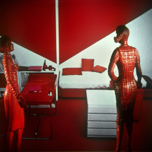 Red and White Homework Area