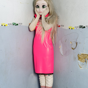 Blonde/Pink Dress/Standing Corner